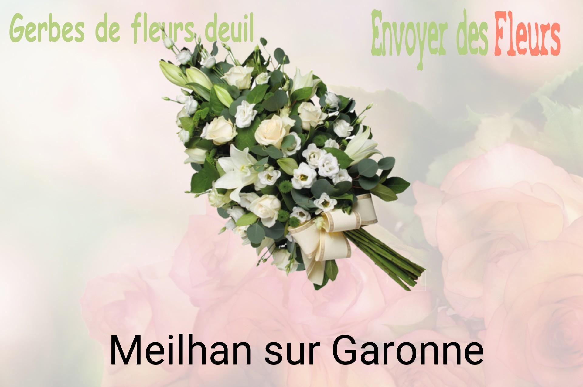 Gerbe de fleurs de deuil livrée à Meilhan-sur-Garonne